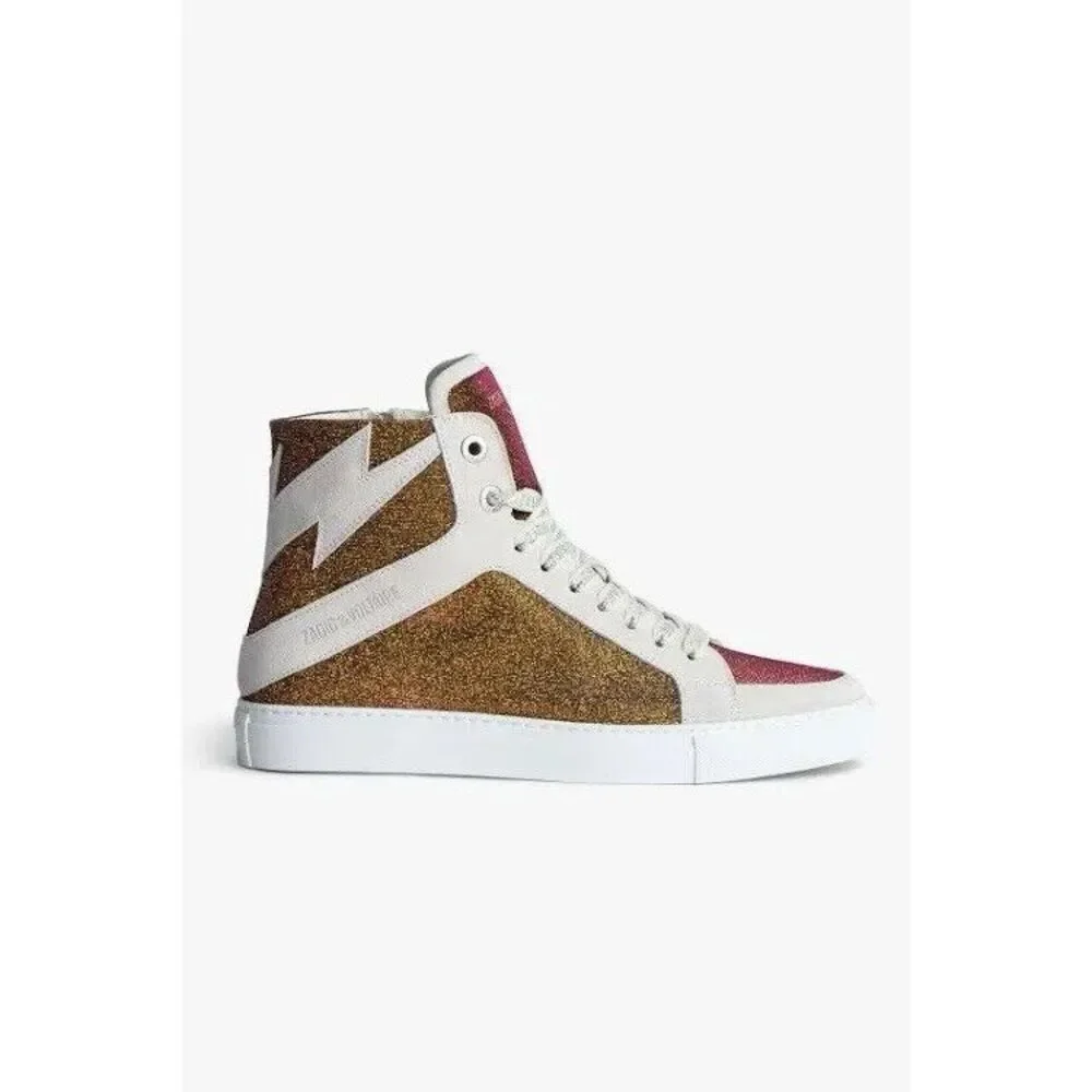 New Zadig&Voltaire Zv1747 High Flash Sneakers Size 39